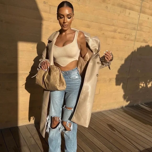 Zara Beige Pink Seamless Corset Top - Picture 7 of 16